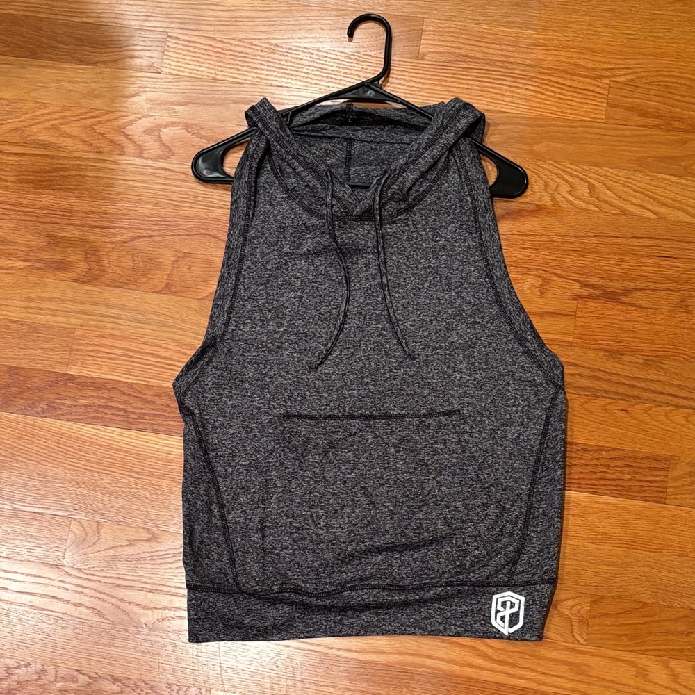 NWOT Born Primitive Dark Gray Charcoal Tank Top with Scoop Back